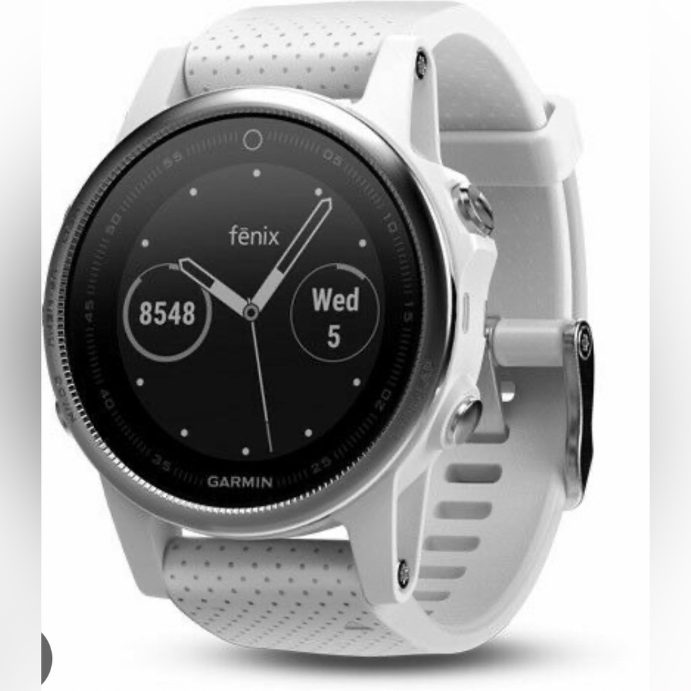 Garmin Fenix Silver and White Watch